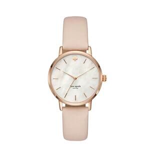 Women's Kate Spade Cream and Gold Metro Watch Genuine Leather with Gold Tones